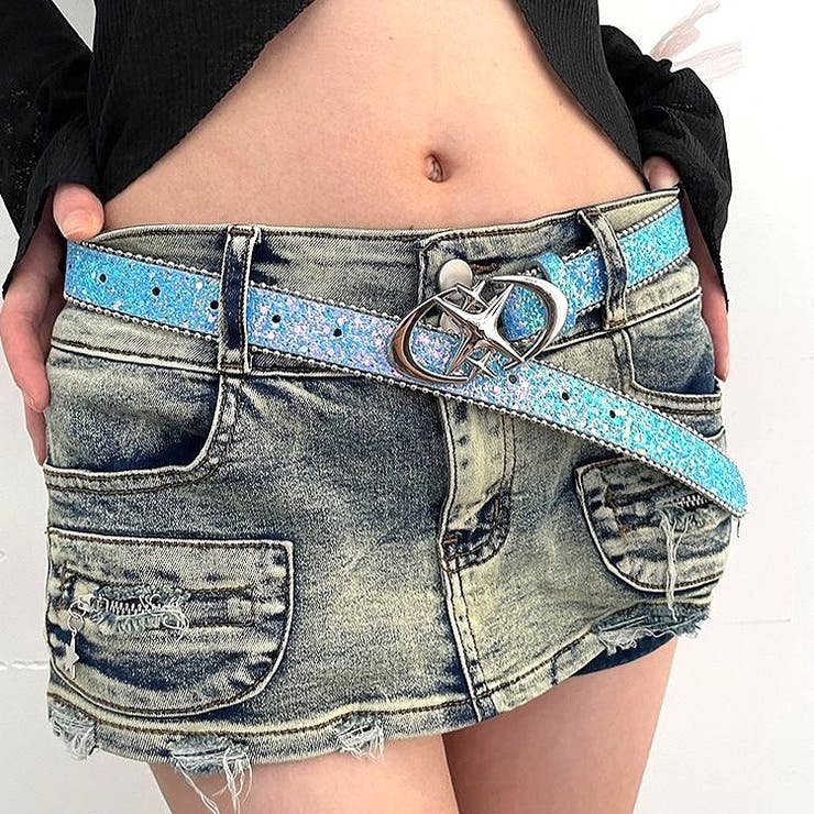 ライトブルー | グリッターラメキラキラベルト | SHEENA 