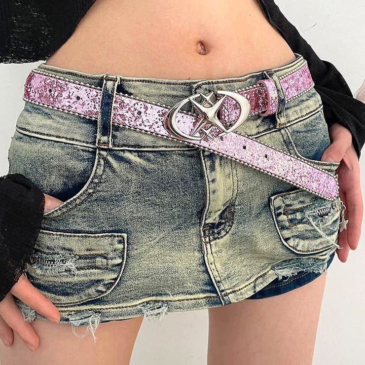 ピンク | グリッターラメキラキラベルト | SHEENA 