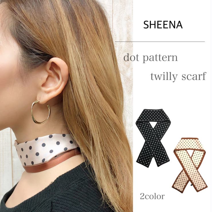 ドット柄スカーフ スカーフ ヘアアクセ 品番 Shnw Sheena シーナ のレディースファッション通販 Shoplist ショップリスト