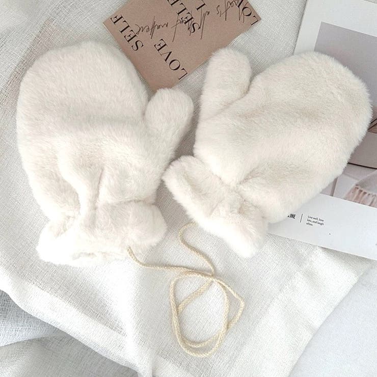 ふわふわフェイクファーミトン 秋 冬[品番：SHNW0010468]｜SHEENA