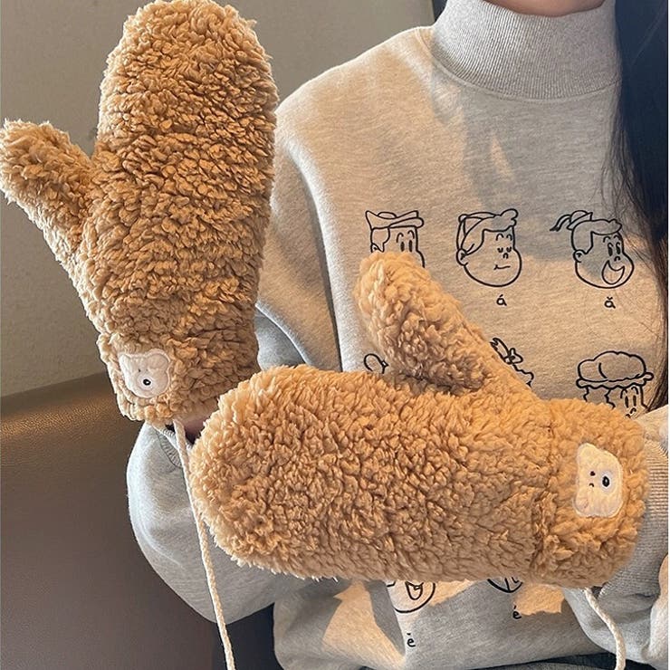 もこもこテディベアミトン 秋 冬[品番：SHNW0010471]｜SHEENA （シーナ