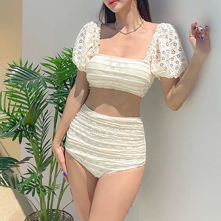 2WAYショルダーカットレースビキニスイムウェア 水着 夏 | SHEENA  | 詳細画像4 