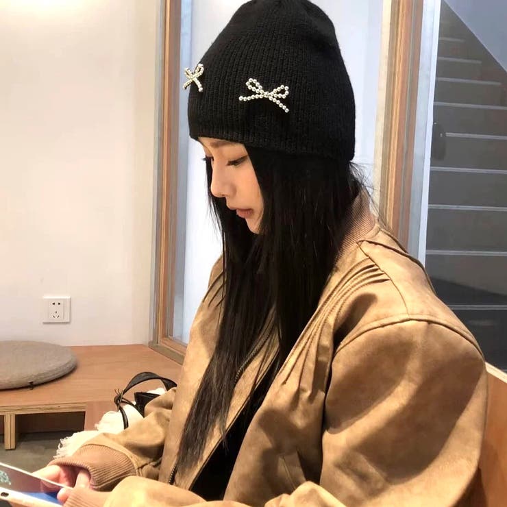 ビーズリボンニットビーニー 秋 冬 | SHEENA  | 詳細画像16 