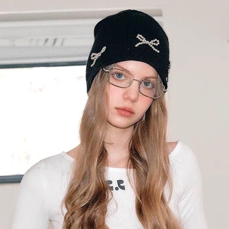 ビーズリボンニットビーニー 秋 冬 | SHEENA  | 詳細画像17 