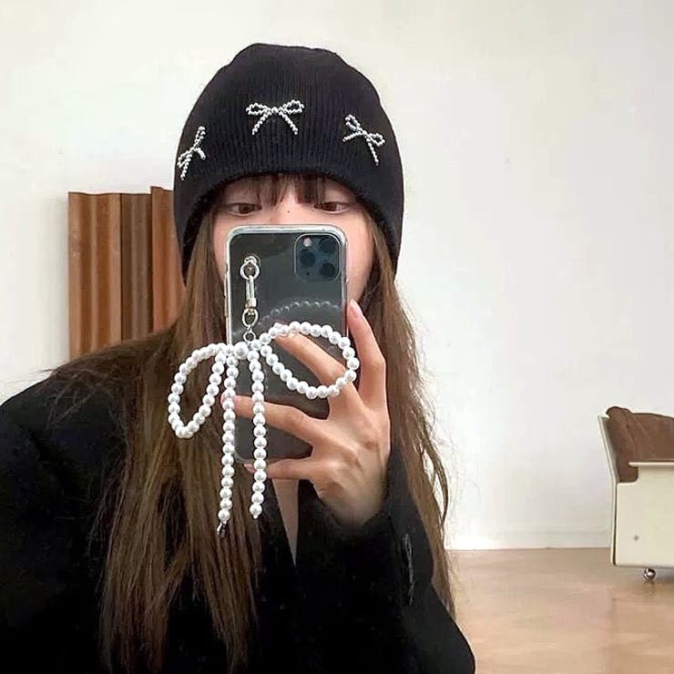 ビーズリボンニットビーニー 秋 冬 | SHEENA  | 詳細画像2 