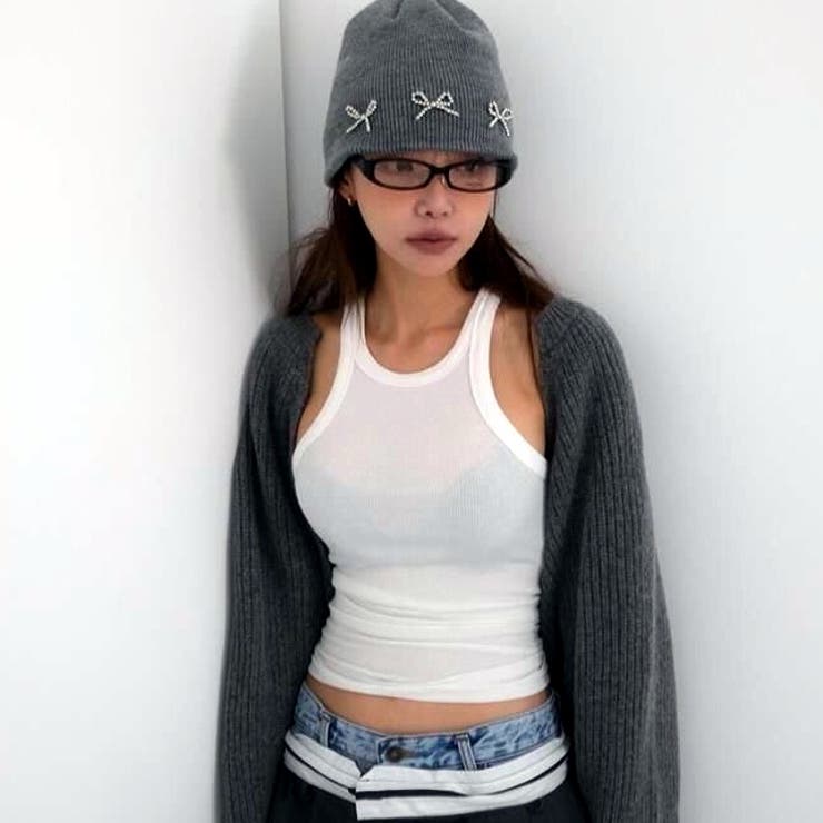 ビーズリボンニットビーニー 秋 冬 | SHEENA  | 詳細画像23 