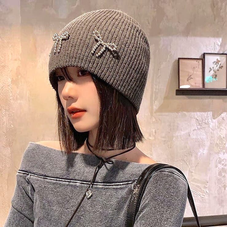 ビーズリボンニットビーニー 秋 冬 | SHEENA  | 詳細画像29 