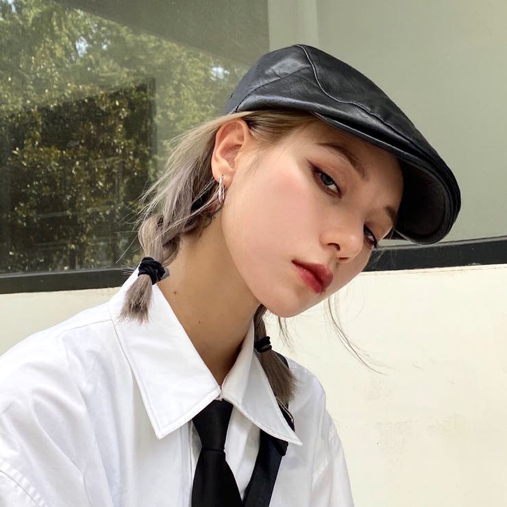 フェイクレザーハンチング帽 秋 冬[品番：SHNW0011592]｜SHEENA