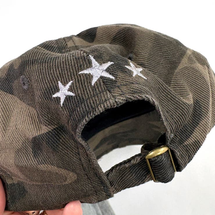 2025SS NEW CAP 】ダメージ スプレー 刺繍 ロゴ カモフラージュ