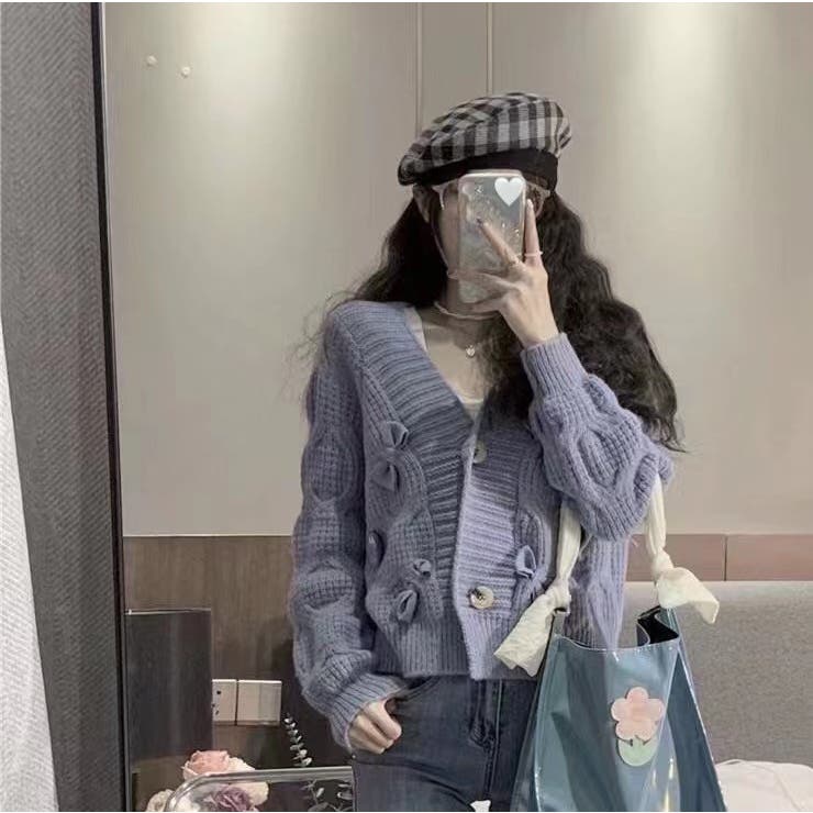 Bab / Bou Jeloud｜サイドリボンニットカーディガン | Rakuten