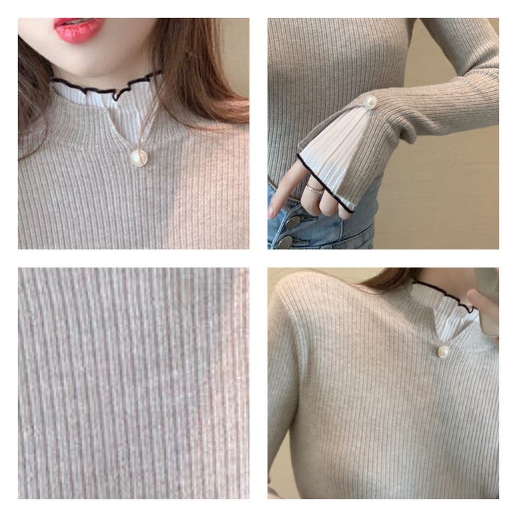 練習着に最適✨フリルパール付きトップス！スカートに合わせても