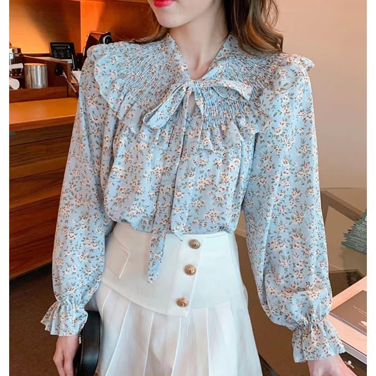 花柄トップス フリルトップス 花柄 品番 Shnw Achic アシック のレディースファッション通販 Shoplist ショップリスト