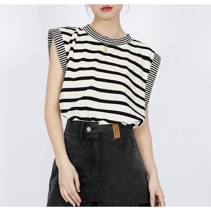ストライプトップス 韓国 半袖 品番 Shnw Achic アシック のレディースファッション通販 Shoplist ショップリスト