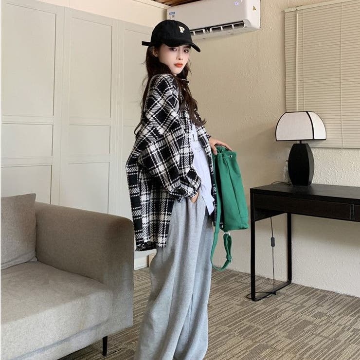 秋冬新作】チェック柄シャツ タータンチェック ブラウス[品番