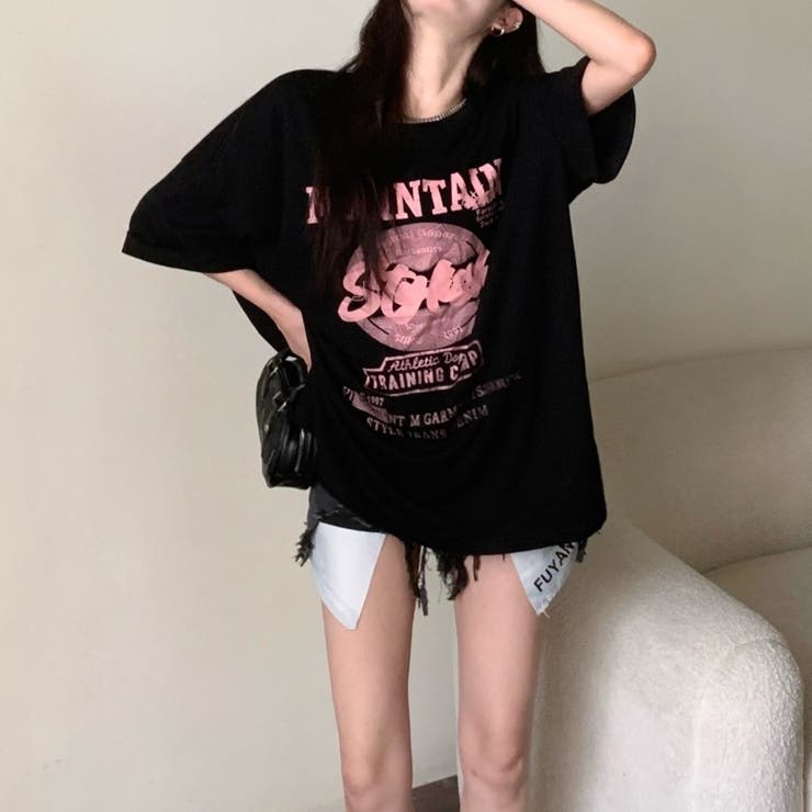 英文字ロゴ半袖Tシャツ 人気 量産型[品番：SHNW0009420]｜Achic
