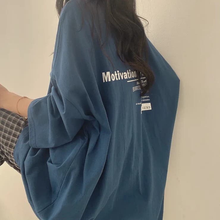 オーバーサイズ 英文字ロゴ 半袖Tシャツ ◇ オーバーサイズ 英文字ロゴ 半袖Tシャツ | Bloom-Latte