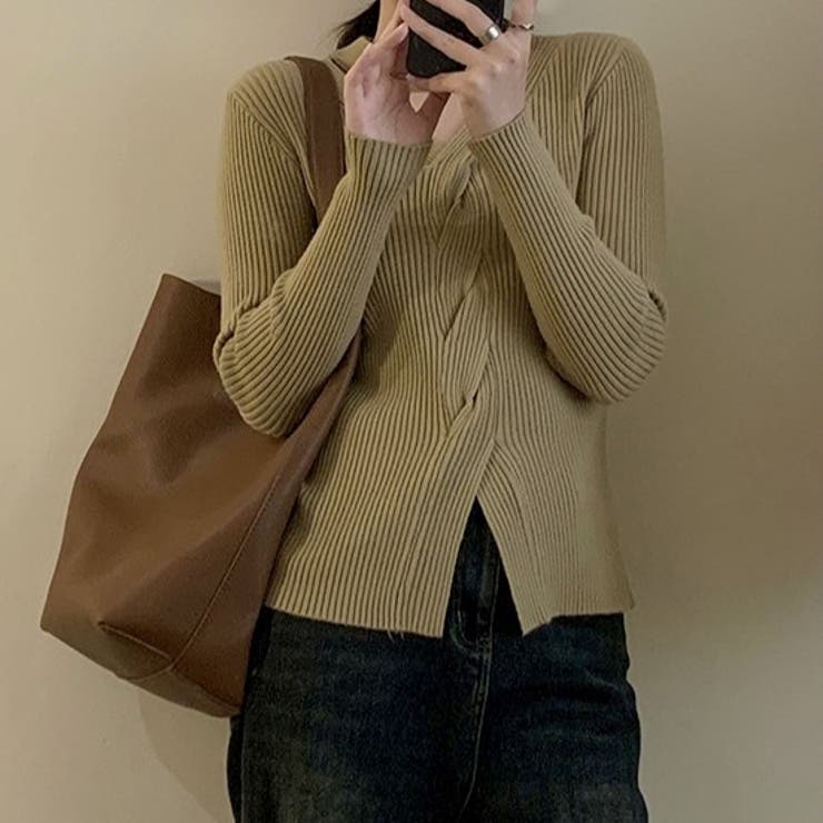 長袖ニット 長袖カットソー ニットトップス | Achic | 詳細画像13 