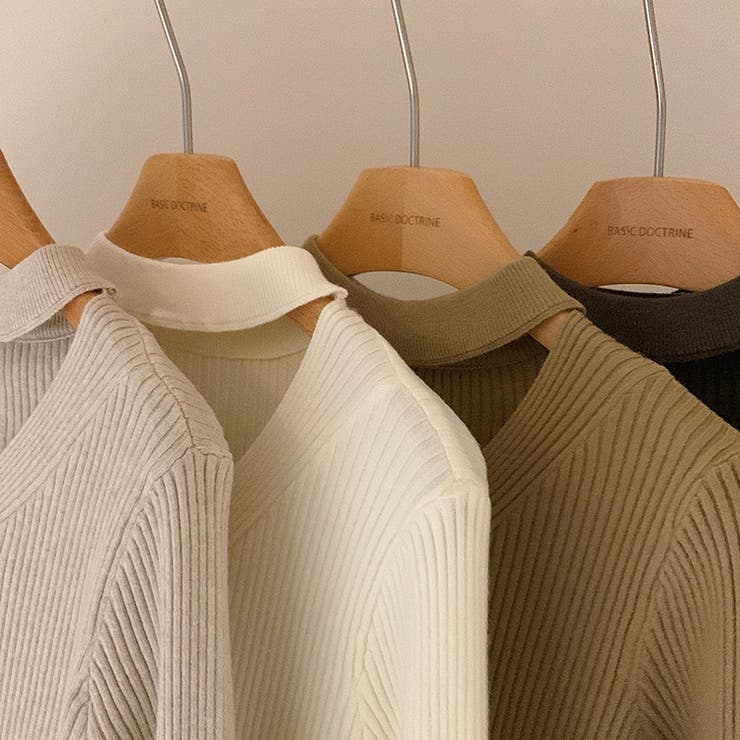 長袖ニット 長袖カットソー ニットトップス | Achic | 詳細画像19 