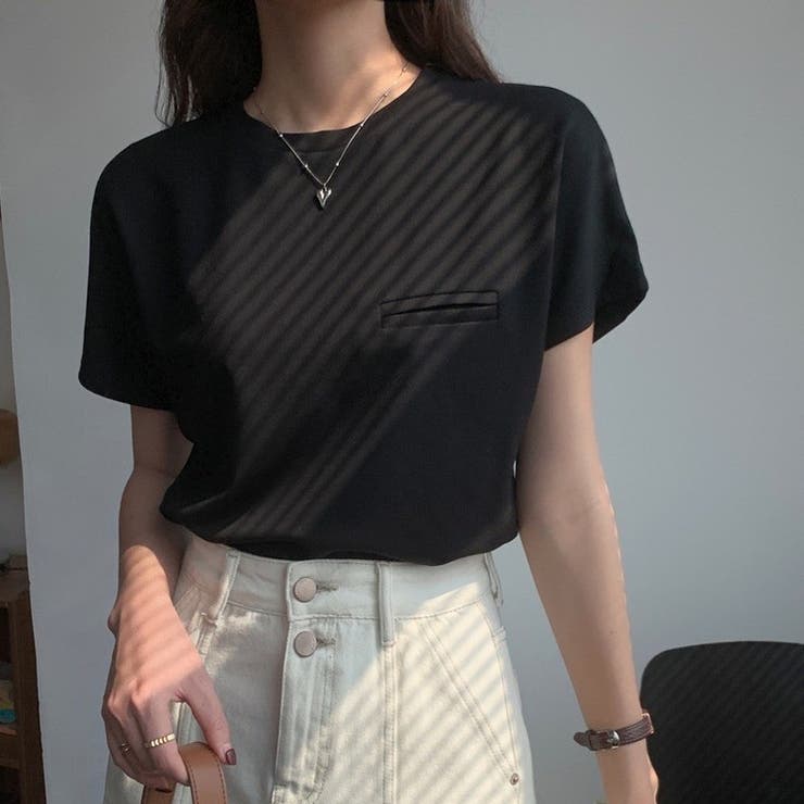 シンプル半袖Tシャツ | Achic | 詳細画像4 