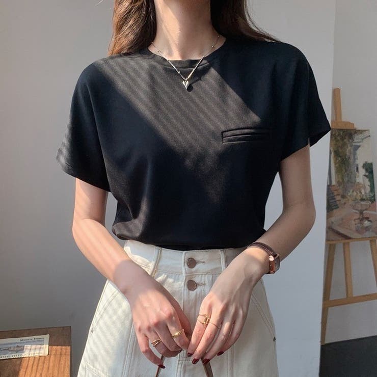 シンプル半袖Tシャツ | Achic | 詳細画像6 