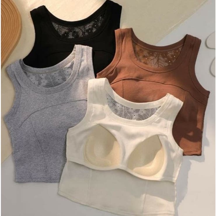 レース付きタンクトップ | Achic | 詳細画像11