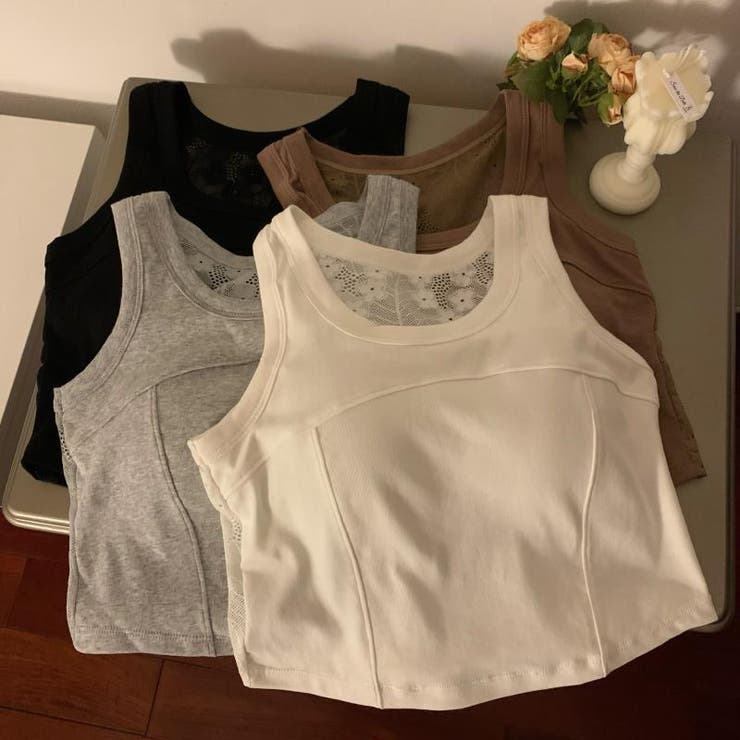 レース付きタンクトップ | Achic | 詳細画像12