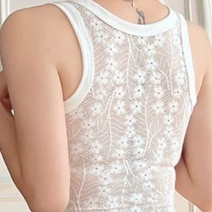 レース付きタンクトップ | Achic | 詳細画像7