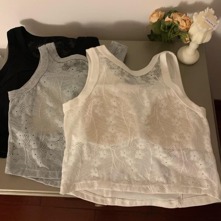 レース付きタンクトップ | Achic | 詳細画像15