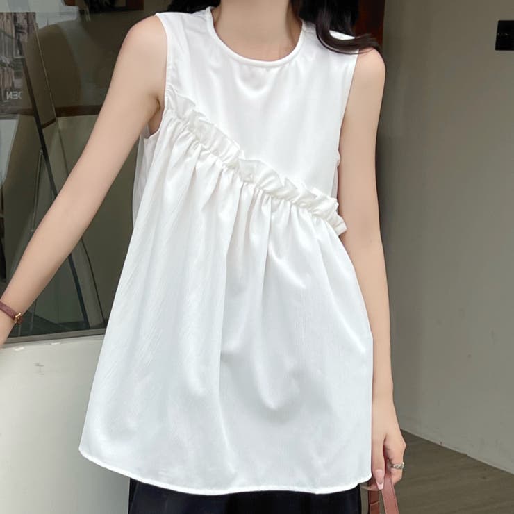 フリル付きノースリーブチュニック（ベージュ） 楽天市場】 選べる