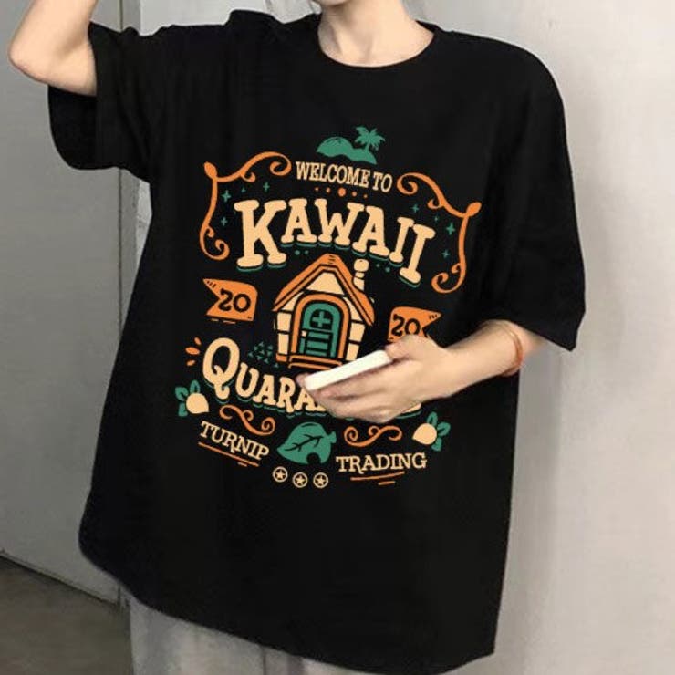 ブラック | プリントTシャツ | Achic