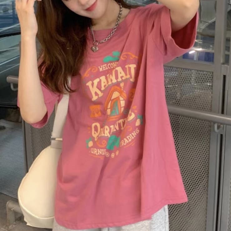 ピンク | プリントTシャツ | Achic