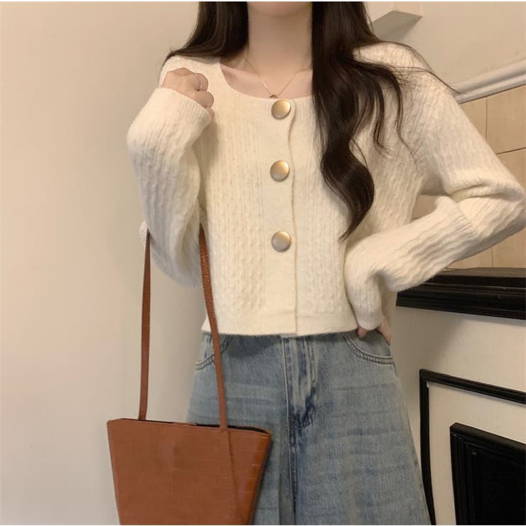 長袖ニットカーディガン | Achic | 詳細画像2 