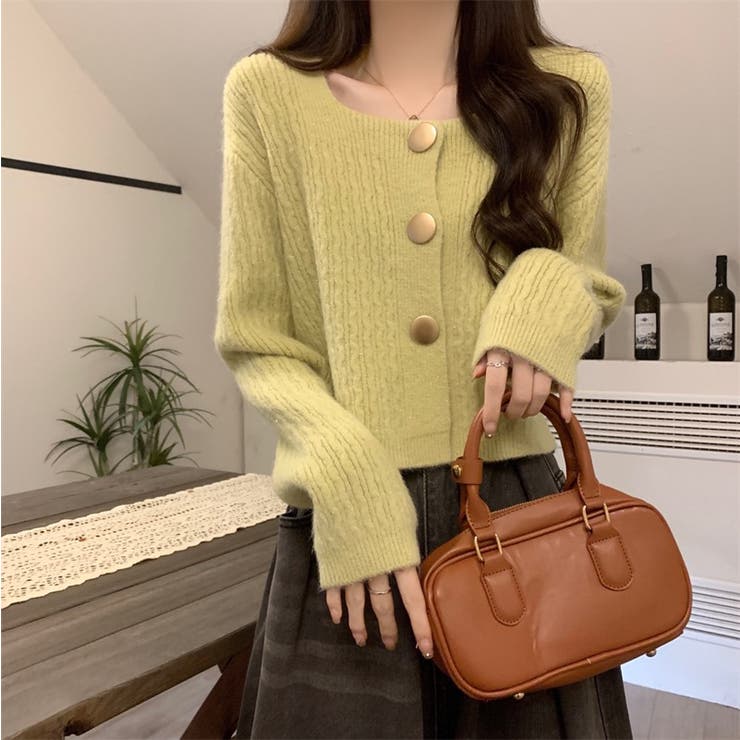 長袖ニットカーディガン | Achic | 詳細画像13 