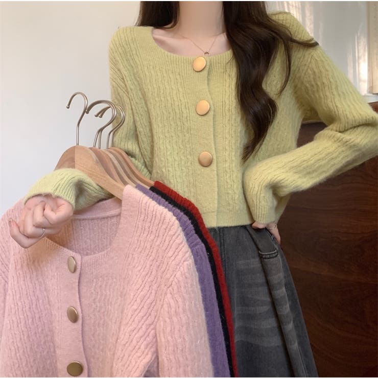 長袖ニットカーディガン | Achic | 詳細画像14 