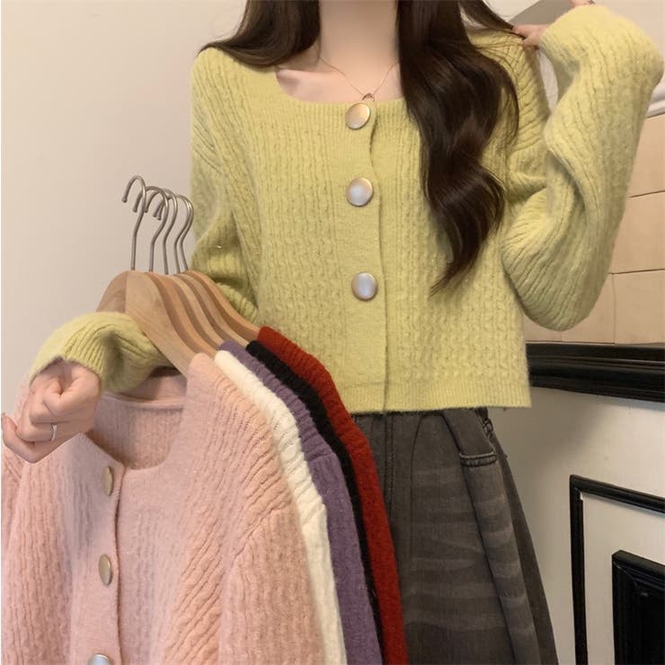 長袖ニットカーディガン | Achic | 詳細画像16 