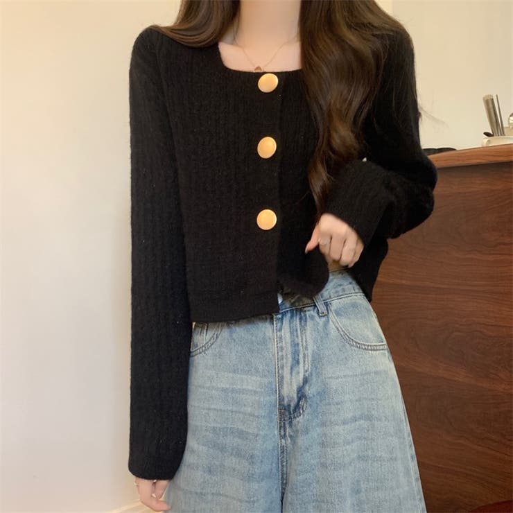 長袖ニットカーディガン | Achic | 詳細画像3 