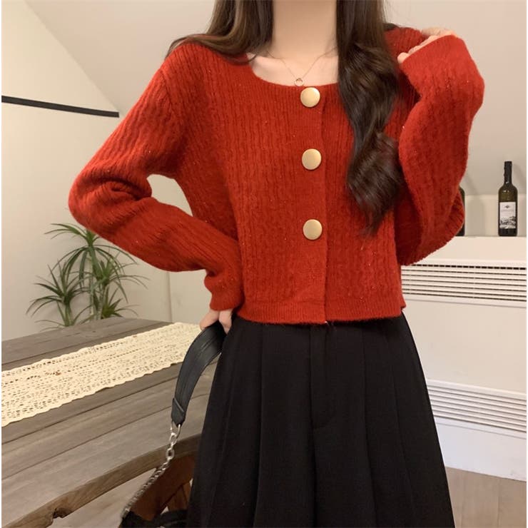 長袖ニットカーディガン | Achic | 詳細画像4 