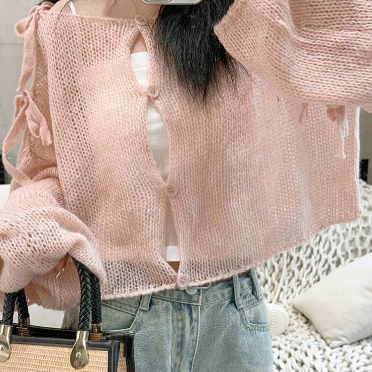 新品✨2025 裾リボンメッシュニット アルページュストーリー