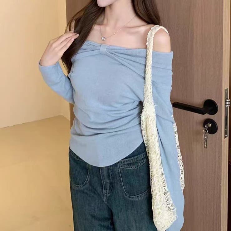 ツイストオフショルスリムニット | Achic | 詳細画像10 