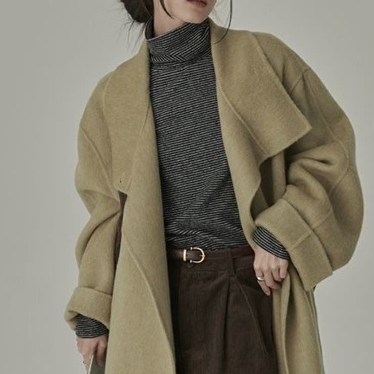 ストライプ柄 タートルネックカットソー | Achic | 詳細画像17 