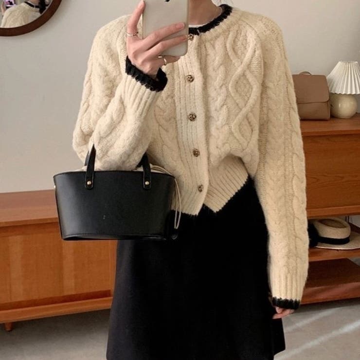 列マルチボタン 差し色セーター | Achic | 詳細画像8 