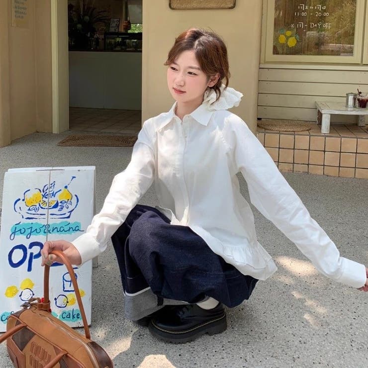 フリルティアードヘムシャツブラウス | Achic | 詳細画像11 