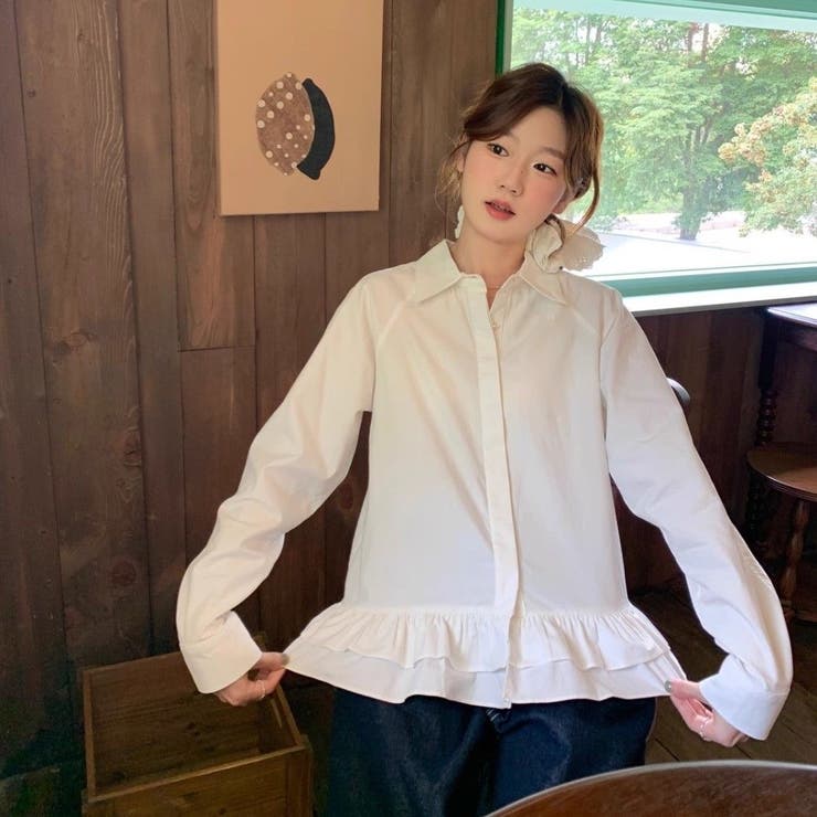 フリルティアードヘムシャツブラウス | Achic | 詳細画像2 