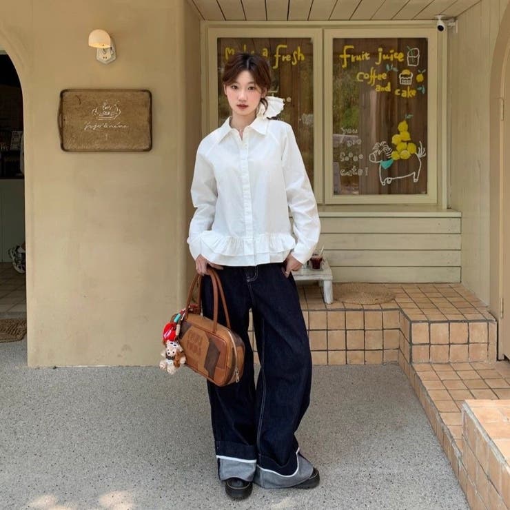 フリルティアードヘムシャツブラウス | Achic | 詳細画像6 