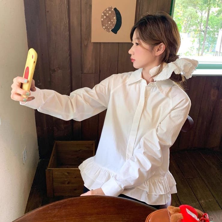 フリルティアードヘムシャツブラウス | Achic | 詳細画像8 