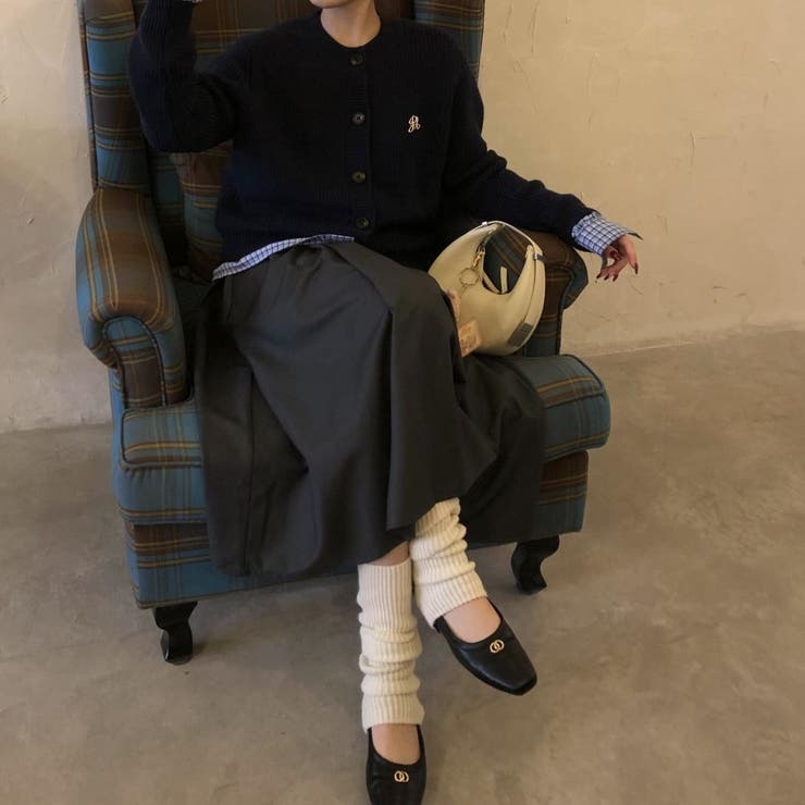 チェック柄裾ニットカーディガン | Achic | 詳細画像16 