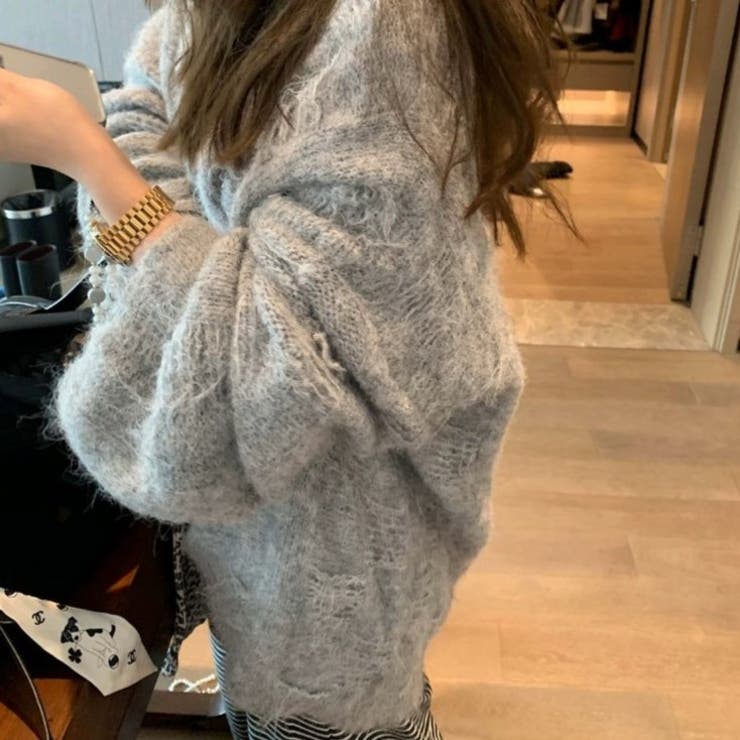 オーバーサイズシャギーニット | Achic | 詳細画像14 