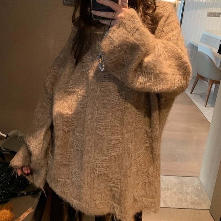 オーバーサイズシャギーニット | Achic | 詳細画像3 