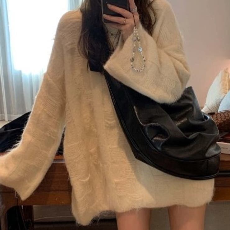 オーバーサイズシャギーニット | Achic | 詳細画像6 