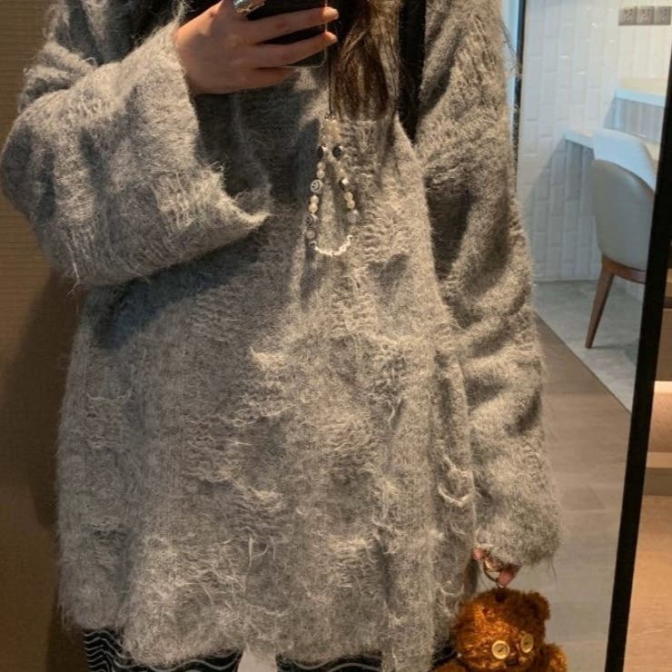 オーバーサイズシャギーニット | Achic | 詳細画像7 